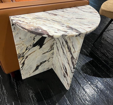 Breccia Red Half Moon Coffee Table