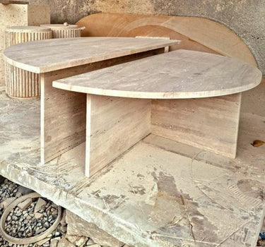 Round Half Moon Coffee Table