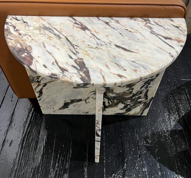 Breccia Red Half Moon Coffee Table